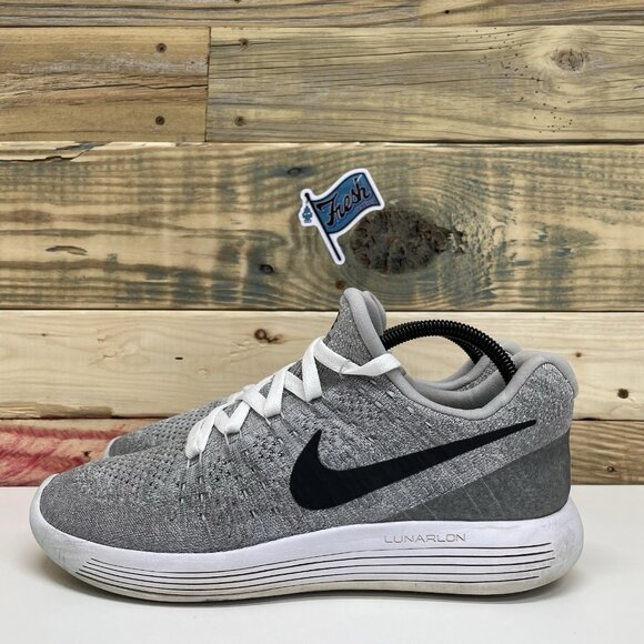 Nike LunarEpic Flyknit 2 Low Athletic Running Shoes Men's Size 10 Wolf Grey - Picture 3 of 12